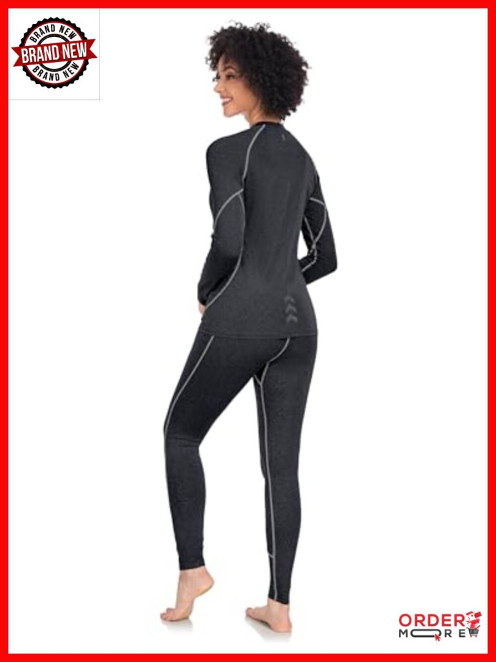Women's Thermal Underwear Sets Lightweight Warm Base Layers 4-Way Stretch - Picture 2 of 4